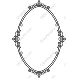 Elegant Ornate Oval Frame