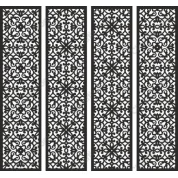 Decorative Ornamental Panels - Set of Four Intricate