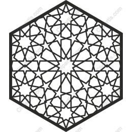 Hexagonal Geometric Star Pattern