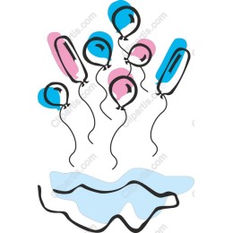 Whimsical Balloon Cluster