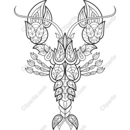 Elegant Floral Lobster