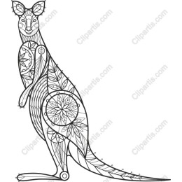 Kangaroo Elegance - Intricate