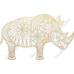 Golden Geometric Rhinoceros