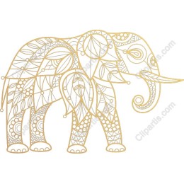 Ornate Gold Elephant