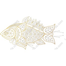Elegant Gold Outline Fish
