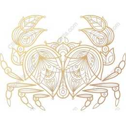 Golden Line Art Crab