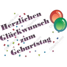 Vibrant Birthday Greeting - Herzlichen Gl?ckwunsch zum Geburtstag
