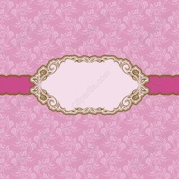 Elegant Pink Floral with Decorative Golden Frame