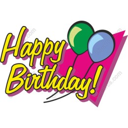 Vibrant Happy Birthday with Balloons