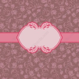 Elegant Floral Background with Pink Label