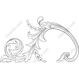 Elegant Floral Swirl Decorative