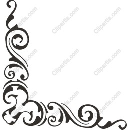 Elegant Swirling Corner Ornament