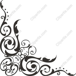 Elegant Black Floral Corner