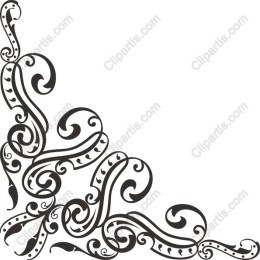 Elegant Corner Floral Ornament
