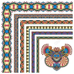Vibrant Decorative Border and Mask