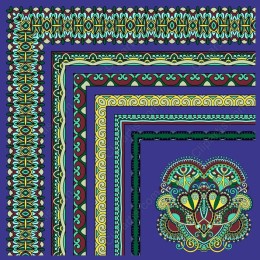 Vibrant Ornate Border with Heart