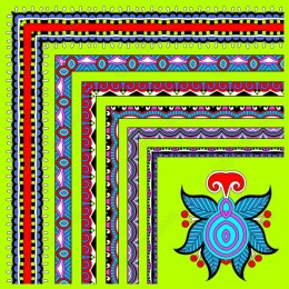 Vibrant Decorative Border Set