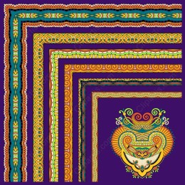 Ornate Colorful Universal Decorative Border