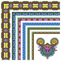 Vibrant Geometric Decorative Border