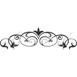 Elegant Black Floral Ornament