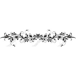 Elegant Black Floral Border