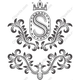 Elegant Monogram with Crown Flourishes