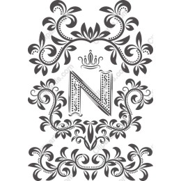 Ornate Initial N Floral