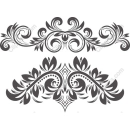 Elegant Floral Ornament Set