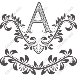 Ornate Floral Letter A