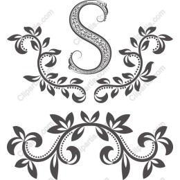 Elegant Floral Monogram 'S'