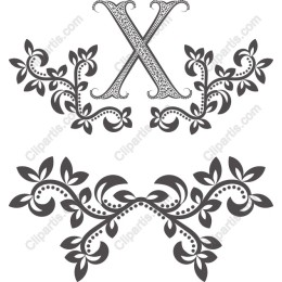 Floral Monogram X