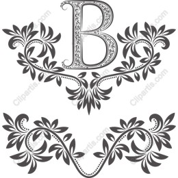 Ornate Floral Letter B