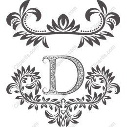 Elegant Monogram Letter D