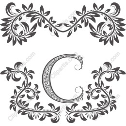 Elegant Floral Monogram 'C'