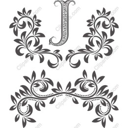 Floral Letter J