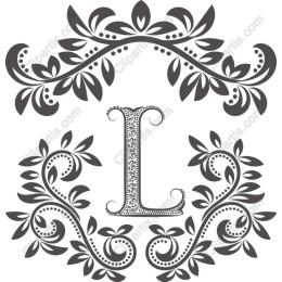 Elegant Floral Initial L
