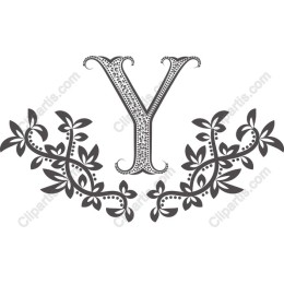 Elegant Floral 'Y'