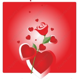 Romantic Red Rose and Heart