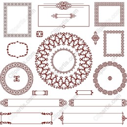 Vintage Floral Frames and Decorative Borders Collection