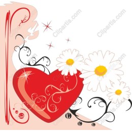 Romantic Heart and Flower