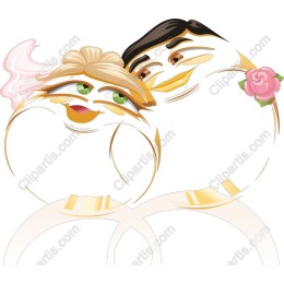 Whimsical Wedding Couple