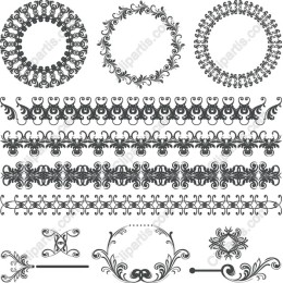 Elegant Ornamental Elements Set