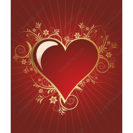 Elegant Heart with Floral