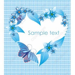 Heart-Shaped Floral with Butterfly