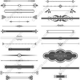 Vintage Decorative Elements Set