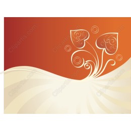 Elegant Floral in Orange and Cream