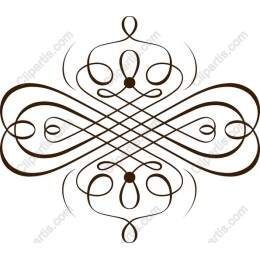 Elegant Decorative Flourish in and