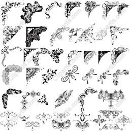 Elegant Ornate Corner Decorations Set