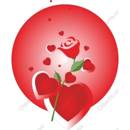 Romantic Rose and Hearts