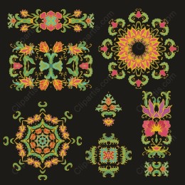 Vibrant Floral Motifs Pack